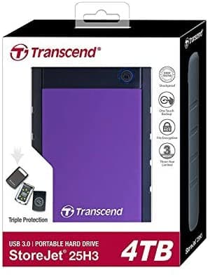 Transcend 4TB Portable Hard Disk Triple Protection