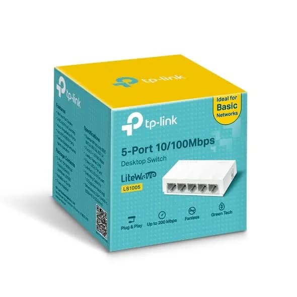 TP-Link 5 Port 10/100 LS1005 Network Switch - Image 2